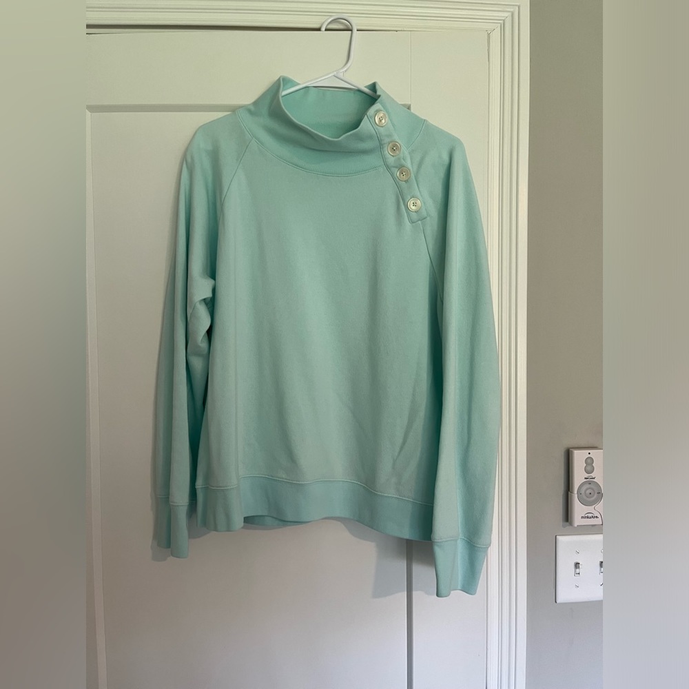 J Crew Factory Wide-Button Collar Pullover